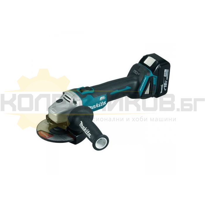 Акумулаторен ъглошлайф MAKITA DGA504RTJ - 1 - Koledzhikov.bg Акумулаторен ъглошлайф MAKITA DGA504RTJ - 1