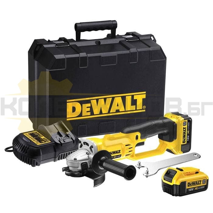 Акумулаторен ъглошлайф DeWALT DCG412M2 - 1 - Koledzhikov.bg Акумулаторен ъглошлайф DeWALT DCG412M2 - 1