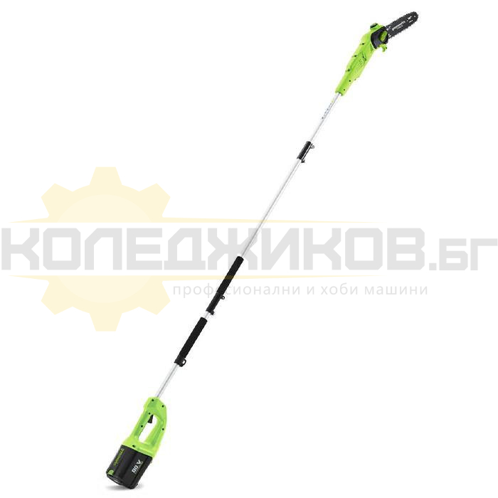 Акумулаторна кастрачка за клони GreenWorks GD80PS - 1 - Koledzhikov.bg Акумулаторна кастрачка за клони GreenWorks GD80PS - 1