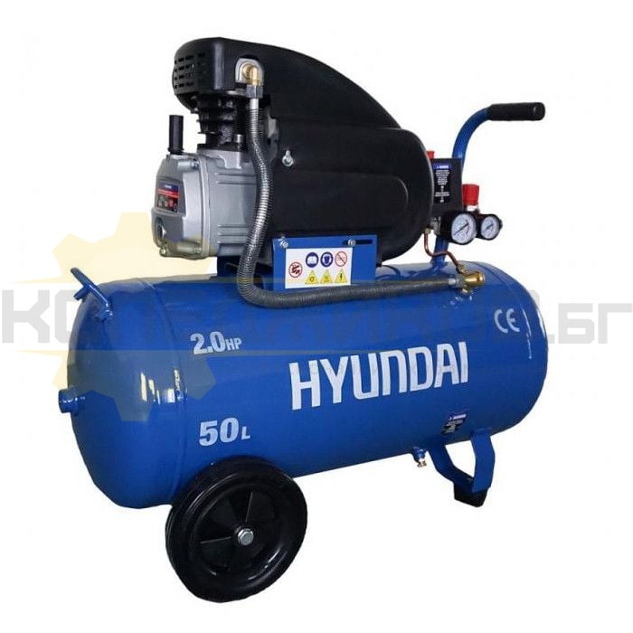 Компресор за въздух HYUNDAI HYAC 50-21 - 1 - Koledzhikov.bg Компресор за въздух HYUNDAI HYAC 50-21 - 1