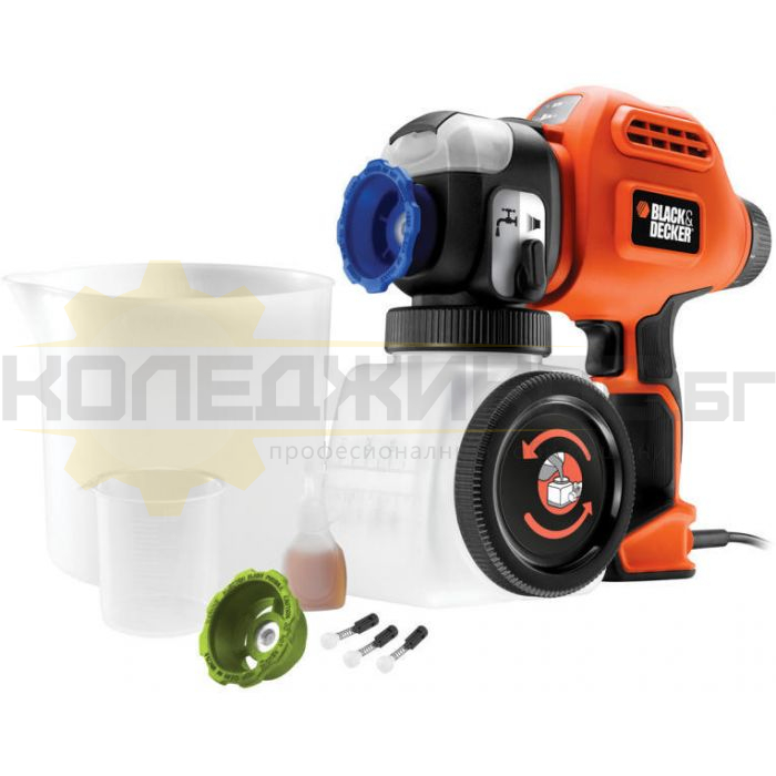 Електрически пистолет за боядисване BLACK+DECKER BDPS600K - 1 - Koledzhikov.bg Електрически пистолет за боядисване BLACK+DECKER BDPS600K - 1