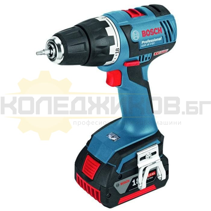 Акумулаторен винтоверт BOSCH GSR 18 V-EC - 1 - Koledzhikov.bg Акумулаторен винтоверт BOSCH GSR 18 V-EC - 1